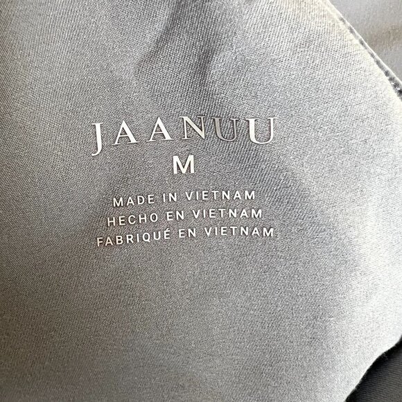 Jaanuu Womens Size Medium Scrub Pants Elastic Waist Grey Medical Gear Pockets - Picture 6 of 9